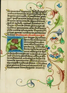 Decorated Initial A; Prayer Book, about 1470-1480. Creator: Workshop of Valentine Noh