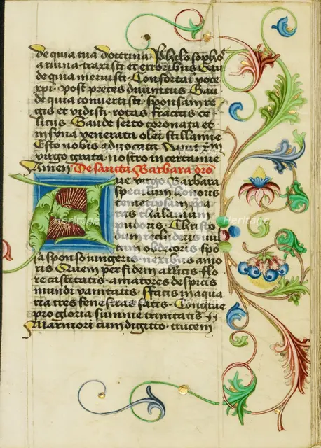 Decorated Initial A; Prayer Book, about 1470-1480. Creator: Workshop of Valentine Noh.