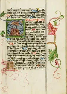 Decorated Initial A; Prayer Book, about 1470-1480. Creator: Workshop of Valentine Noh