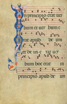 Decorated Initial; Antiphonal, late 13th century. Creator: Unknown