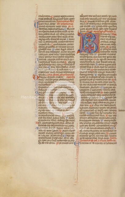 Decorated Initial B, about 1280-1290. Creator: Unknown.