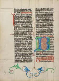 Decorated Initial B; Collegium Ducale, about 1420-1430. Creator: Master Michael