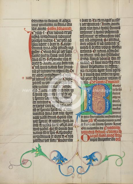 Decorated Initial B; Collegium Ducale, about 1420-1430. Creator: Master Michael.