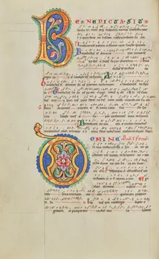 Decorated Initial B; Decorated Initial D; Stammheim Missal, probably 1170s. Creator: Unknown