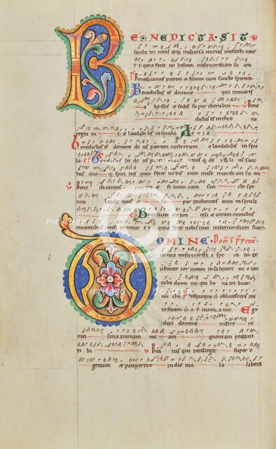 Decorated Initial B; Decorated Initial D; Stammheim Missal, probably 1170s. Creator: Unknown.