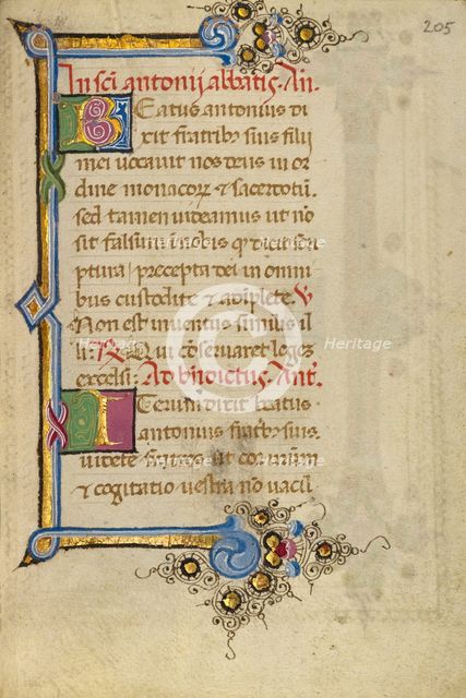 Decorated Initial B: Decorated Initial I; Gualenghi-d'Este Hours, about 1469. Creator: Unknown.