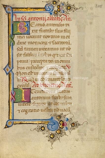 Decorated Initial B: Decorated Initial I; Gualenghi-d'Este Hours, about 1469. Creator: Unknown.