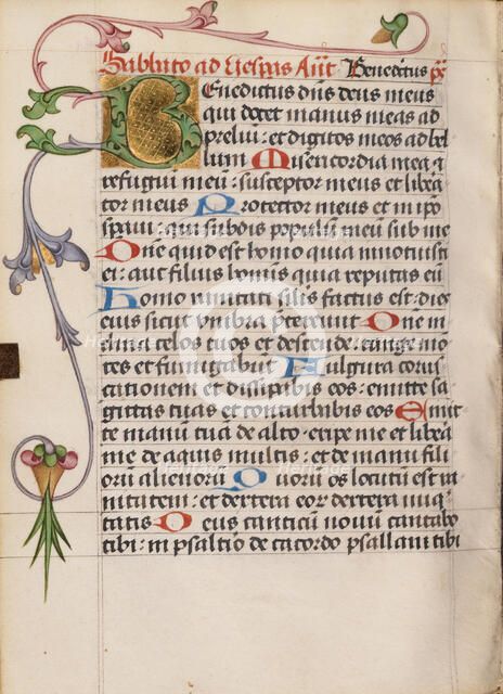 Decorated Initial B; Diurnal, about 1485. Creator: Unknown.