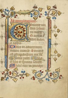 Decorated Initial C; Book of Hours, about 1405-1410. Creator: Unknown