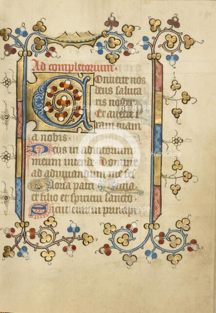 Decorated Initial C; Book of Hours, about 1405-1410. Creator: Unknown.