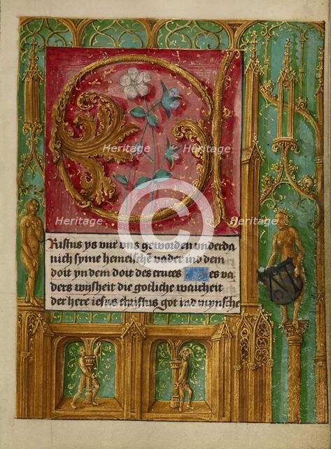 Decorated Initial C; Book of Hours, about 1500. Creator: Workshop of Gerard Horenbout.