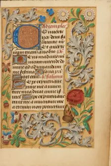 Decorated Initial C; Crohin-La Fontaine Hours, about 1480-1485 ?. Creator: Unknown