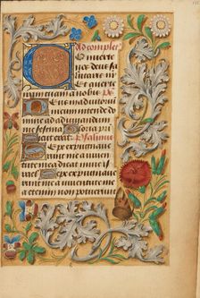 Decorated Initial C; Crohin-La Fontaine Hours, about 1480-1485 ?. Creator: Unknown