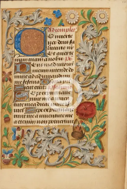 Decorated Initial C; Crohin-La Fontaine Hours, about 1480-1485 ?. Creator: Unknown.