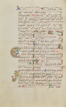 Decorated Initial C; Decorated Initial A; Stammheim Missal, probably 1170s. Creator: Unknown