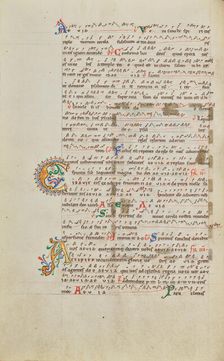 Decorated Initial C; Decorated Initial A; Stammheim Missal, probably 1170s. Creator: Unknown