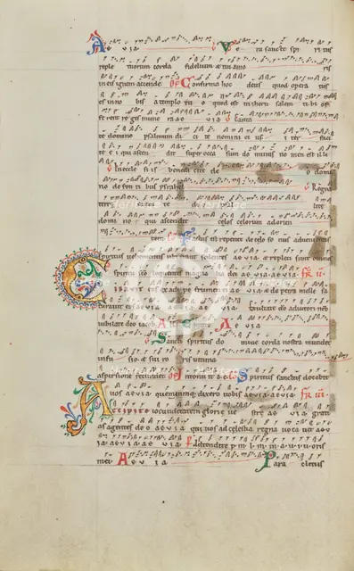 Decorated Initial C; Decorated Initial A; Stammheim Missal, probably 1170s. Creator: Unknown.
