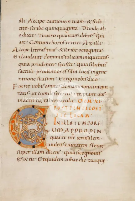 Decorated Initial C; Gospel Lectionary, late 10th century. Creator: Unknown.