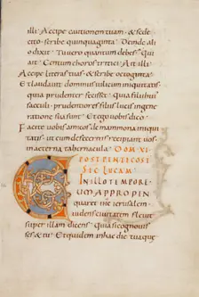Decorated Initial C; Gospel Lectionary, late 10th century. Creator: Unknown