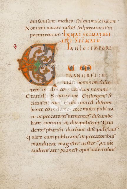 Decorated Initial C; Gospel Lectionary, late 10th century. Creator: Unknown.