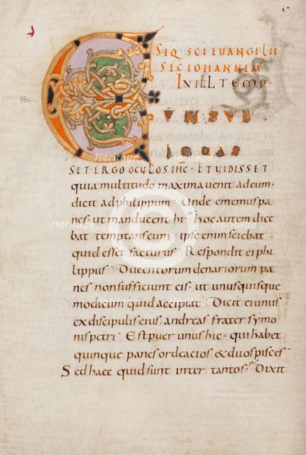 Decorated Initial C; Gospel Lectionary, late 10th century. Creator: Unknown.