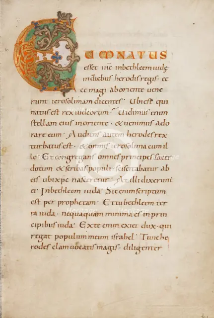 Decorated Initial C; Gospel Lectionary, late 10th century. Creator: Unknown.