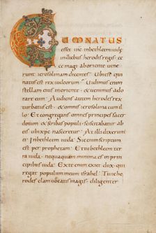 Decorated Initial C; Gospel Lectionary, late 10th century. Creator: Unknown