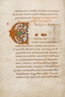 Decorated Initial C; Gospel Lectionary, late 10th century. Creator: Unknown