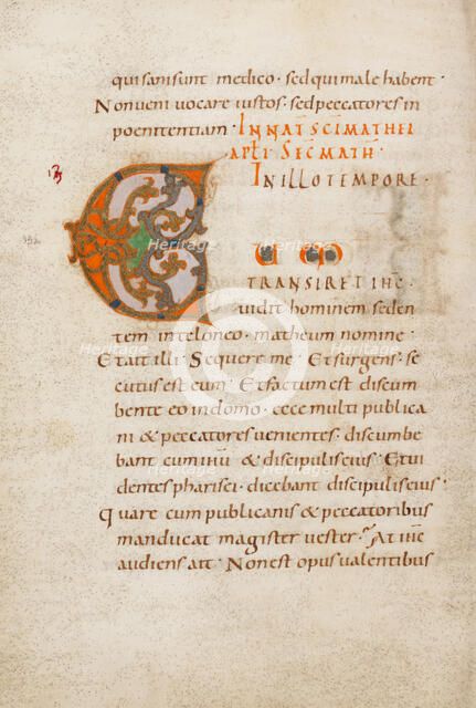 Decorated Initial C; Gospel Lectionary, late 10th century. Creator: Unknown.