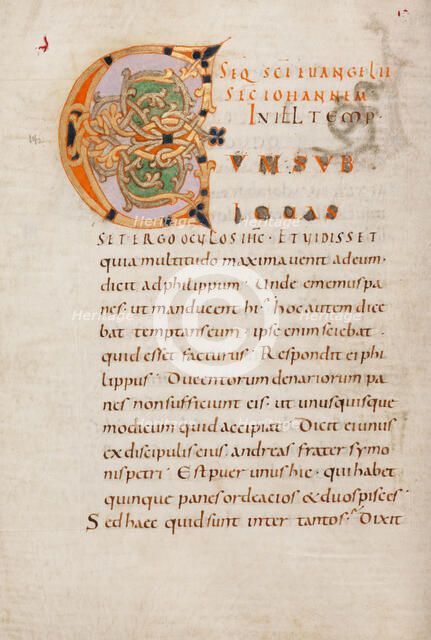 Decorated Initial C; Gospel Lectionary, late 10th century. Creator: Unknown.