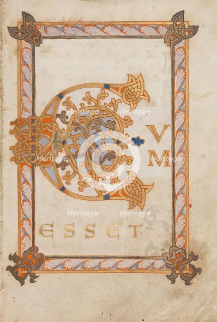 Decorated Initial C; Gospel Lectionary, late 10th century. Creators: Unknown, Virgin Mary.