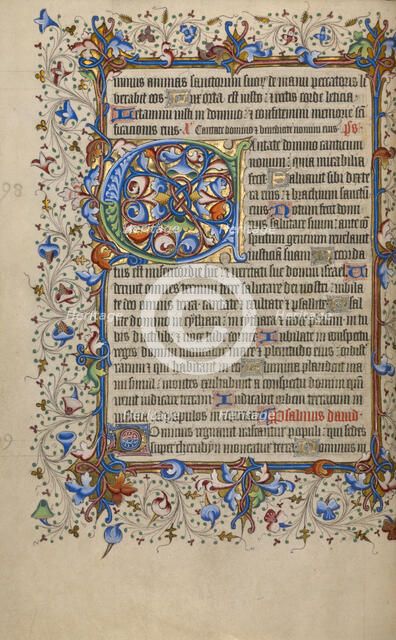Decorated Initial C; Psalter, 1420-1430. Creator: Unknown.