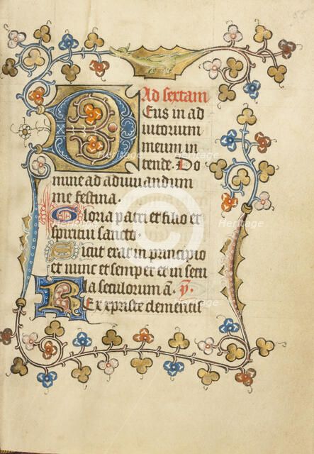 Decorated Initial D; Book of Hours, about 1405-1410. Creator: Unknown.