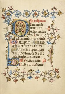 Decorated Initial D; Book of Hours, about 1405-1410. Creator: Unknown