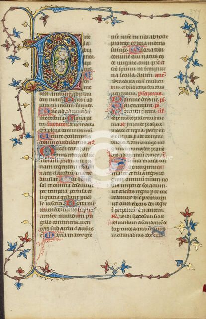 Decorated Initial D; Breviary, about 1320-1325. Creator: Unknown.