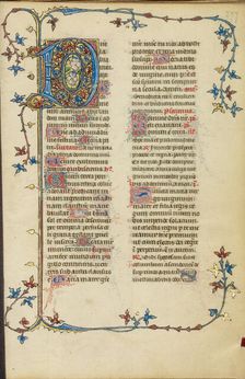 Decorated Initial D; Breviary, about 1320-1325. Creator: Unknown