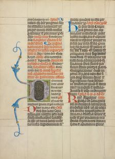 Decorated Initial D; Collegium Ducale, about 1420-1430. Creator: Master Michael