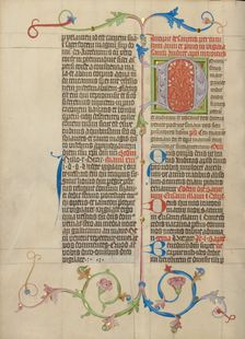 Decorated Initial D; Collegium Ducale, about 1420-1430. Creator: Master Michael