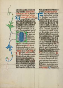 Decorated Initial D; Collegium Ducale, about 1420-1430. Creator: Master Michael