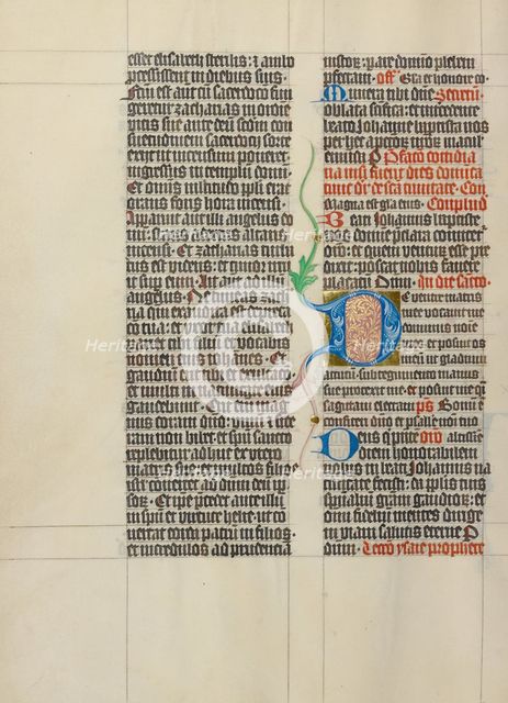 Decorated Initial D; Collegium Ducale, about 1420-1430. Creator: Master Michael.