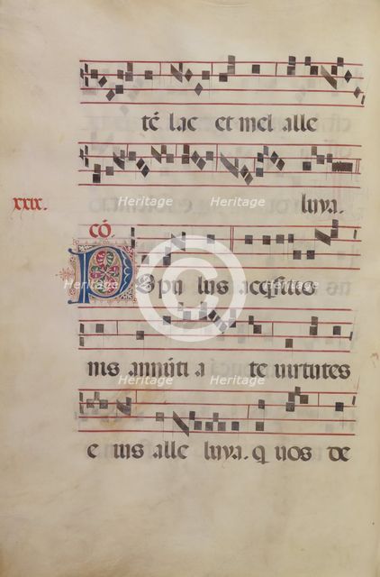 Decorated Initial D; Collegium Ducale, about 1420-1430. Creator: Master Michael.