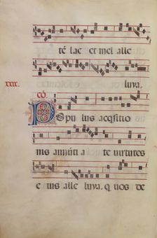 Decorated Initial D; Collegium Ducale, about 1420-1430. Creator: Master Michael