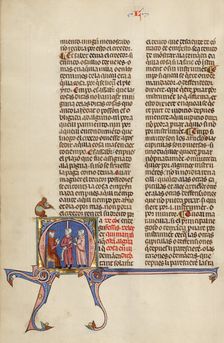 Decorated Initial D; Collegium Ducale, about 1420-1430. Creator: Master Michael