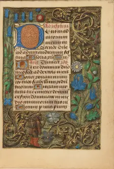 Decorated Initial D; Crohin-La Fontaine Hours, about 1480-1485 ?. Creator: Unknown