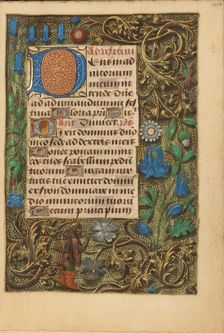 Decorated Initial D; Crohin-La Fontaine Hours, about 1480-1485 ?. Creator: Unknown