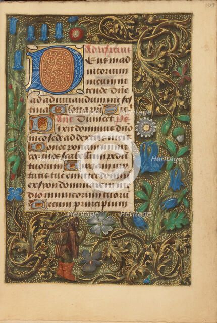 Decorated Initial D; Crohin-La Fontaine Hours, about 1480-1485 ?. Creator: Unknown.