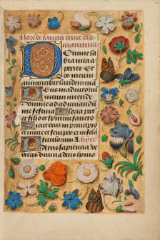 Decorated Initial D; Crohin-La Fontaine Hours, about 1480-1485 ?. Creator: Unknown