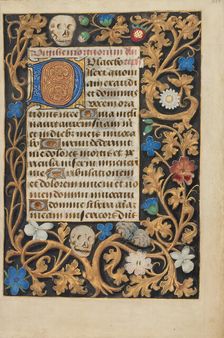 Decorated Initial D; Crohin-La Fontaine Hours, about 1480-1485 ?. Creator: Unknown