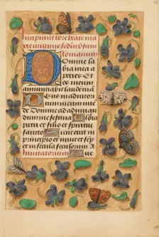 Decorated Initial D; Crohin-La Fontaine Hours, about 1480-1485 ?. Creator: Unknown