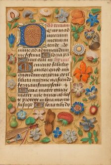 Decorated Initial D; Crohin-La Fontaine Hours, (about 1480-1485?). Creator: Unknown